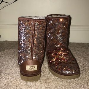 Sequined ugg boots